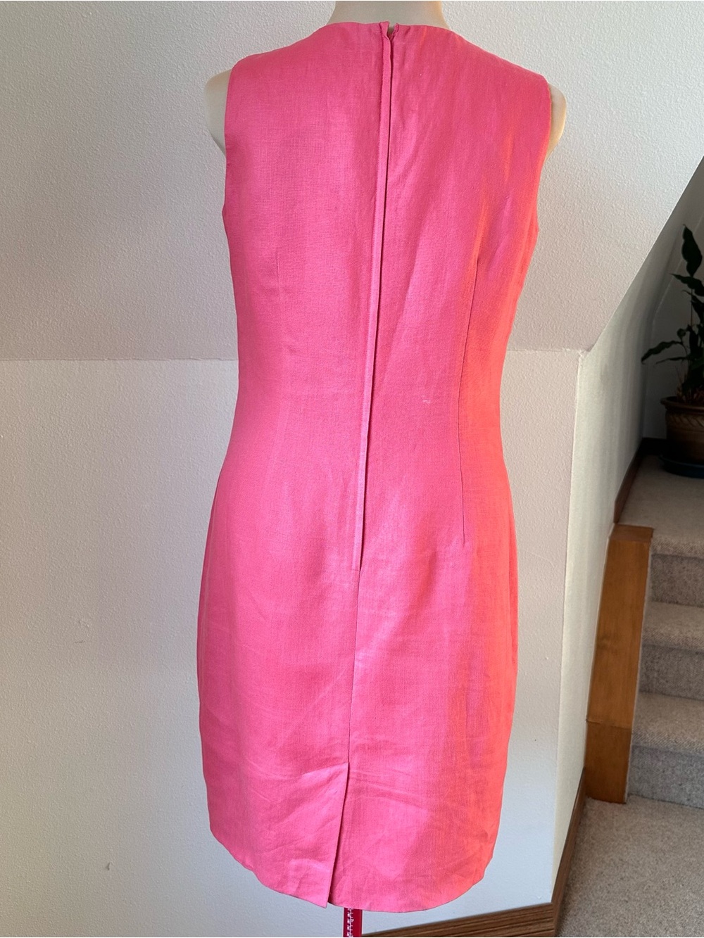 Talbots 100% Linen Dress Size 14 Elegant Sheath Summer Event Cocktail Party - Picture 5 of 9